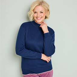 Fleece Lined Turtle Neck Jumper - LD568